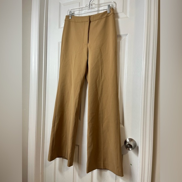 & Other Stories High Rise Wide Leg Tan Trousers Pants - Size 8 - Picture 8 of 8
